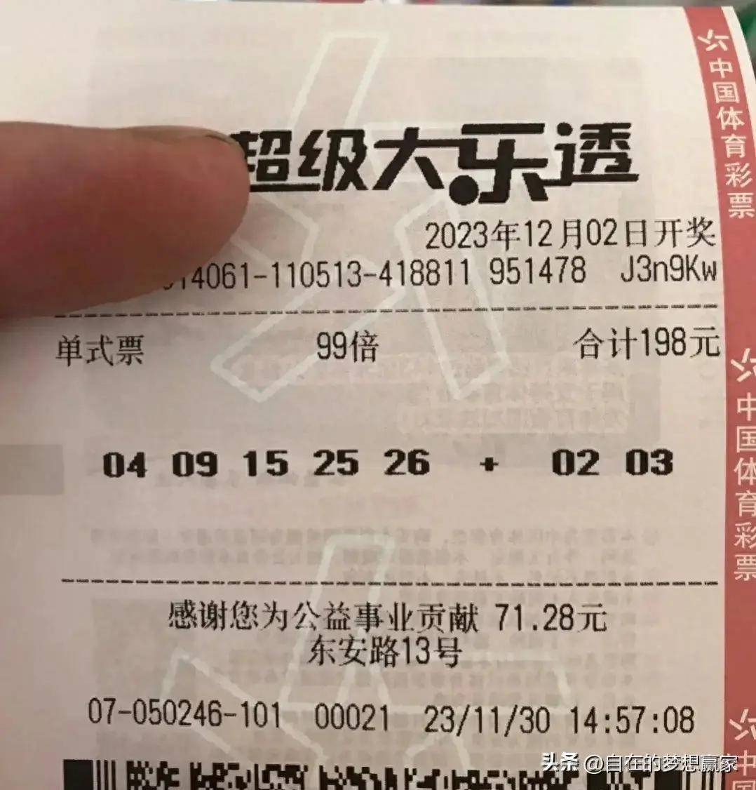 今日大乐透万元复式晒票，理性投注，共享幸运时刻