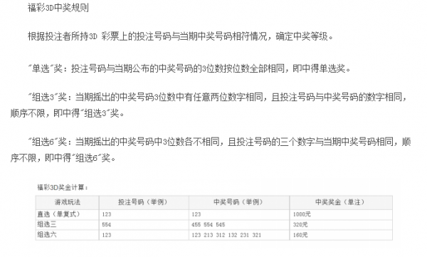 3D彩票，5个号的中奖规则解析